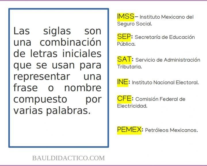 30 Siglas