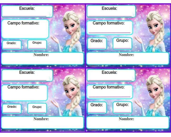 Etiquetas escolares
