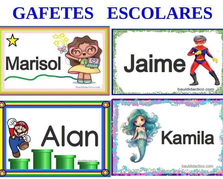 Gafetes escolares