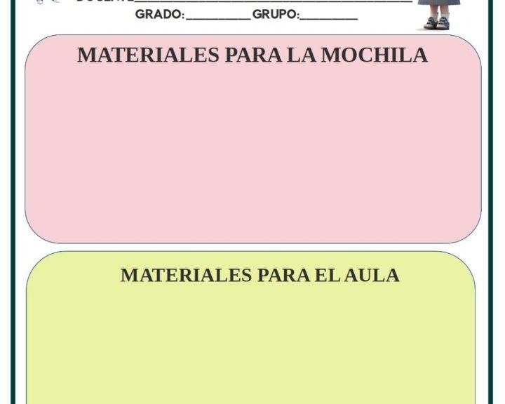 Plantillas de útiles escolares