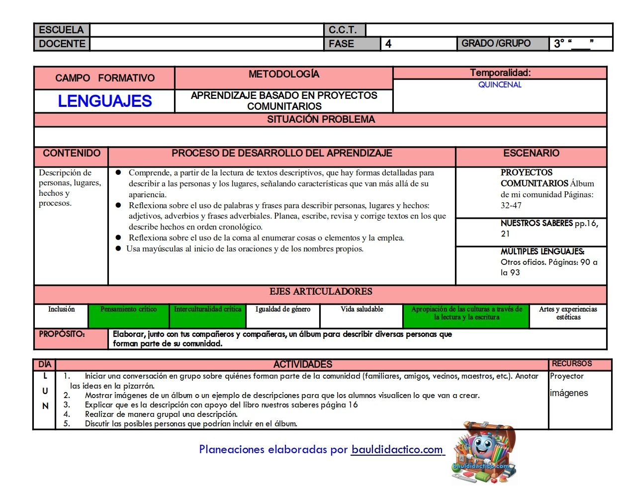 Proyecto "Álbum de mi comunidad"