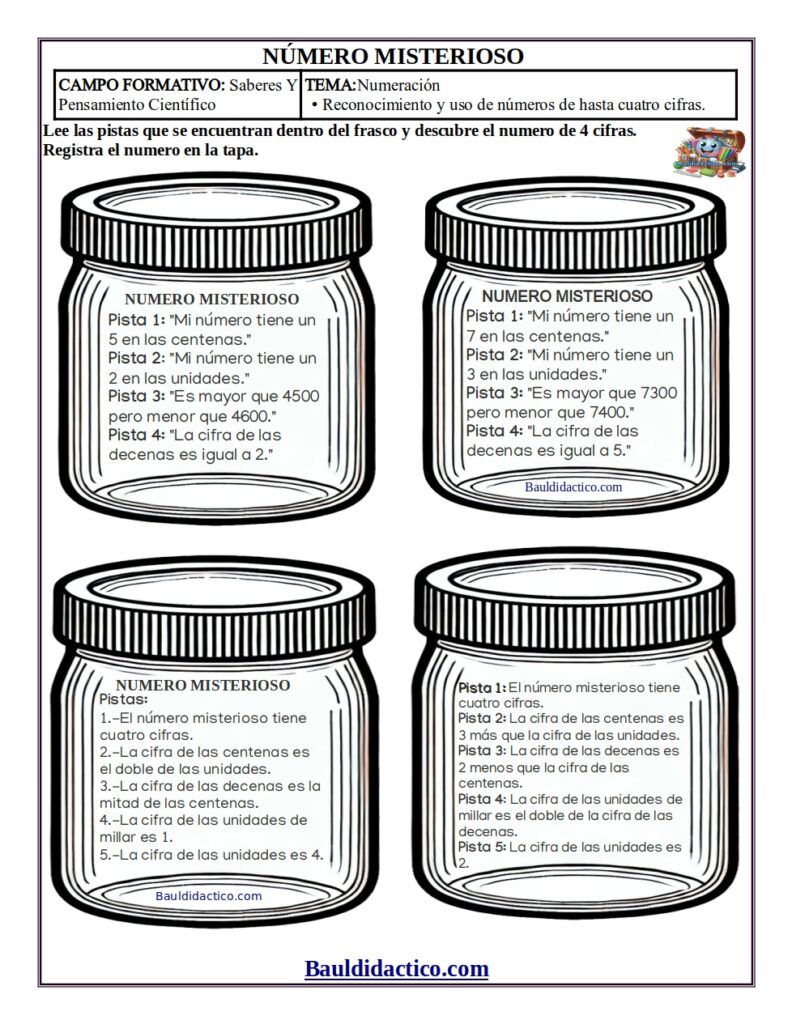 Juego matemático (Número misterioso)
