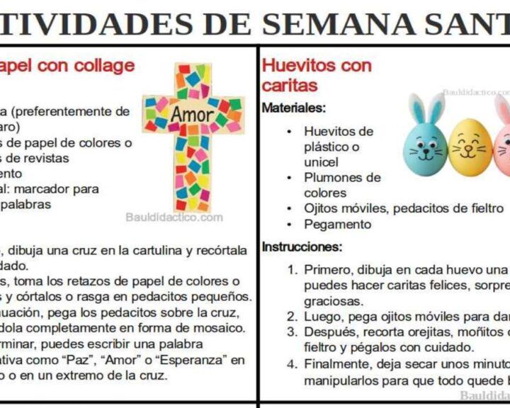 Actividades de Semana Santa