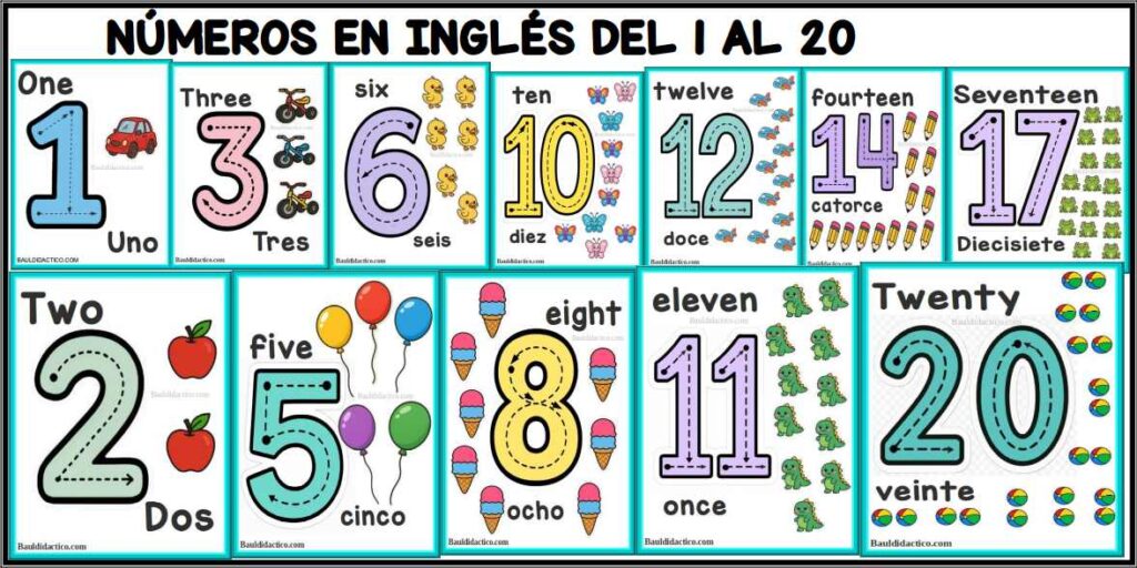 NÚMEROS EN INGLÉS