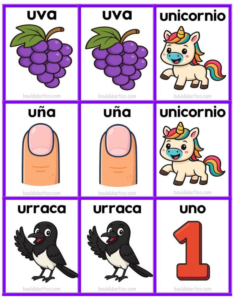 Letra U (actividades y juegos)