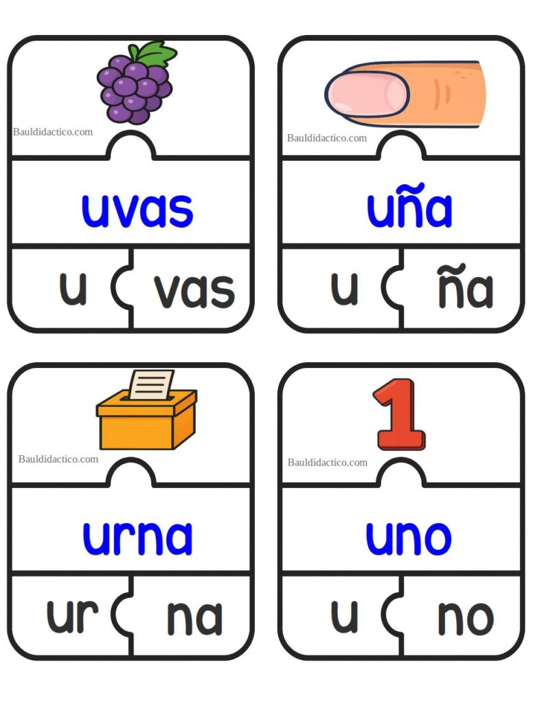 Letra U (actividades y juegos)