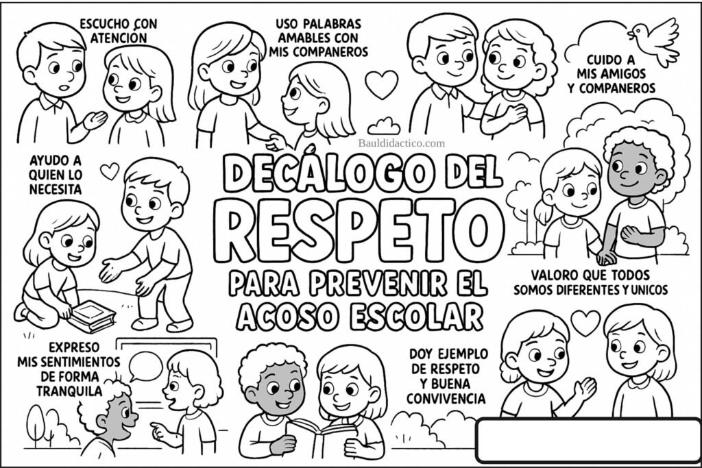 Somos diferentes y merecemos respeto. ¡No al acoso escolar!