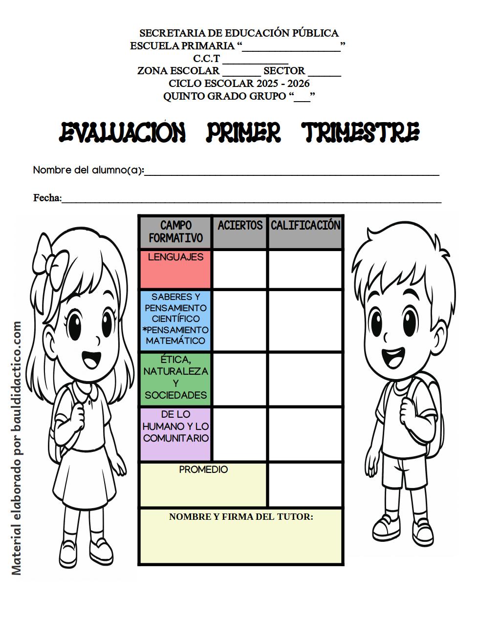 Evaluación primer trimestre
