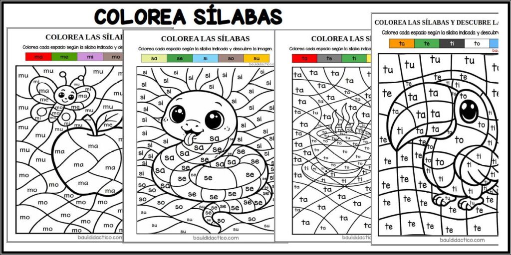 Colorea sílabas