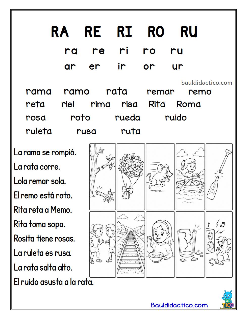 Letra R - ESPAÑOL - Baúl Didáctico
