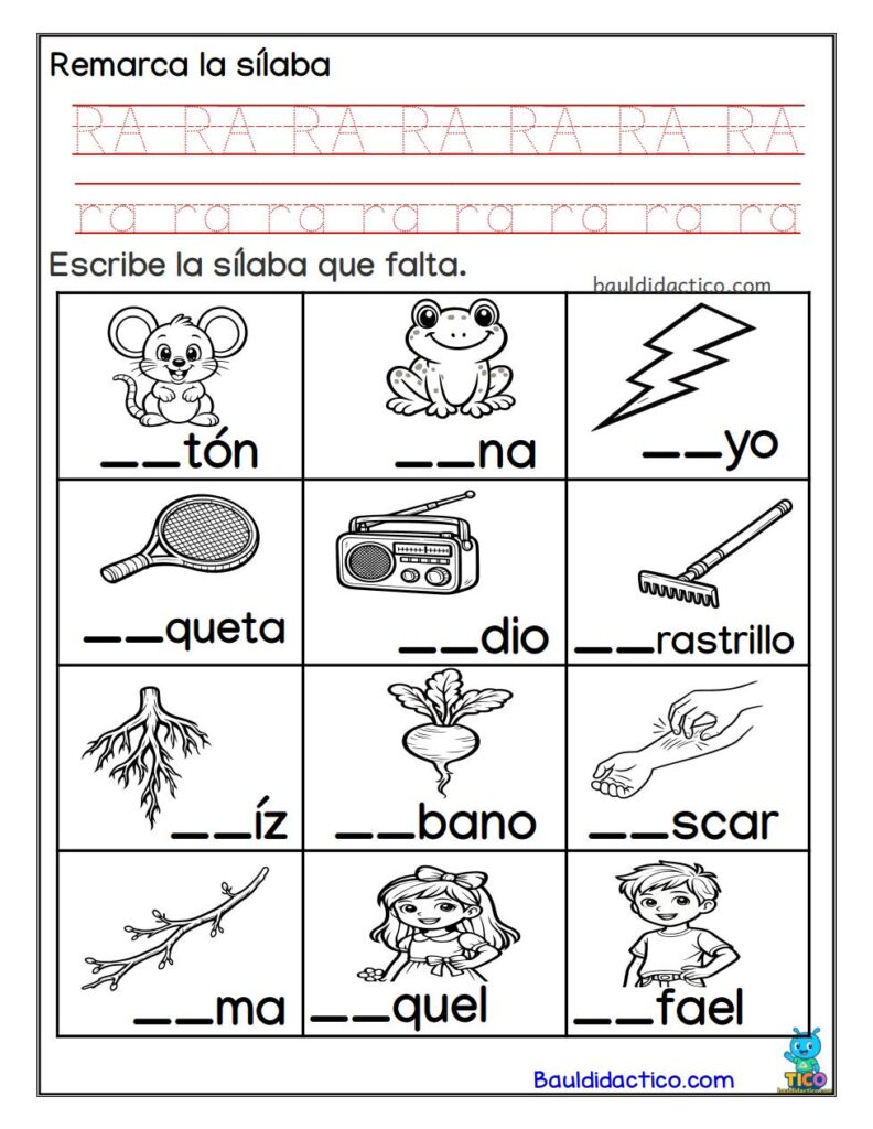Palabras que empiezan con ra