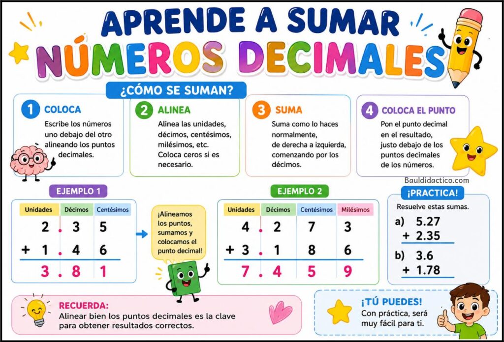 Pirámides de Sumas con Punto Decimal 