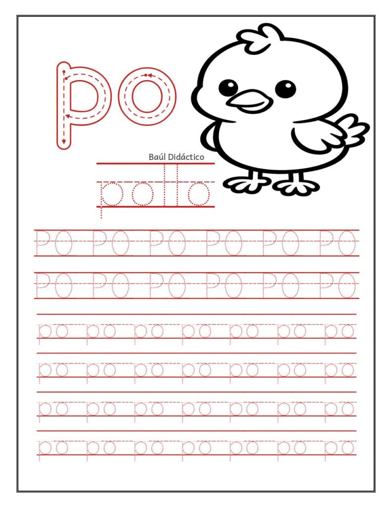 Letra  P (sílaba PO)