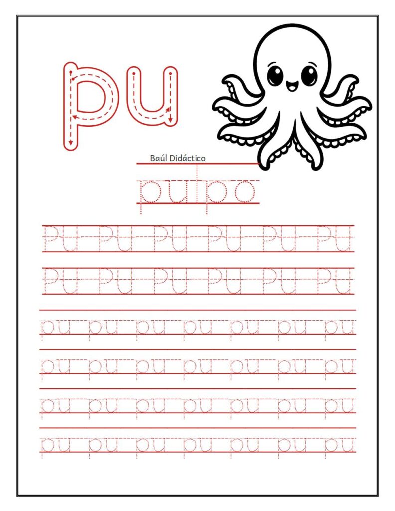 Letra  P (sílaba PU)