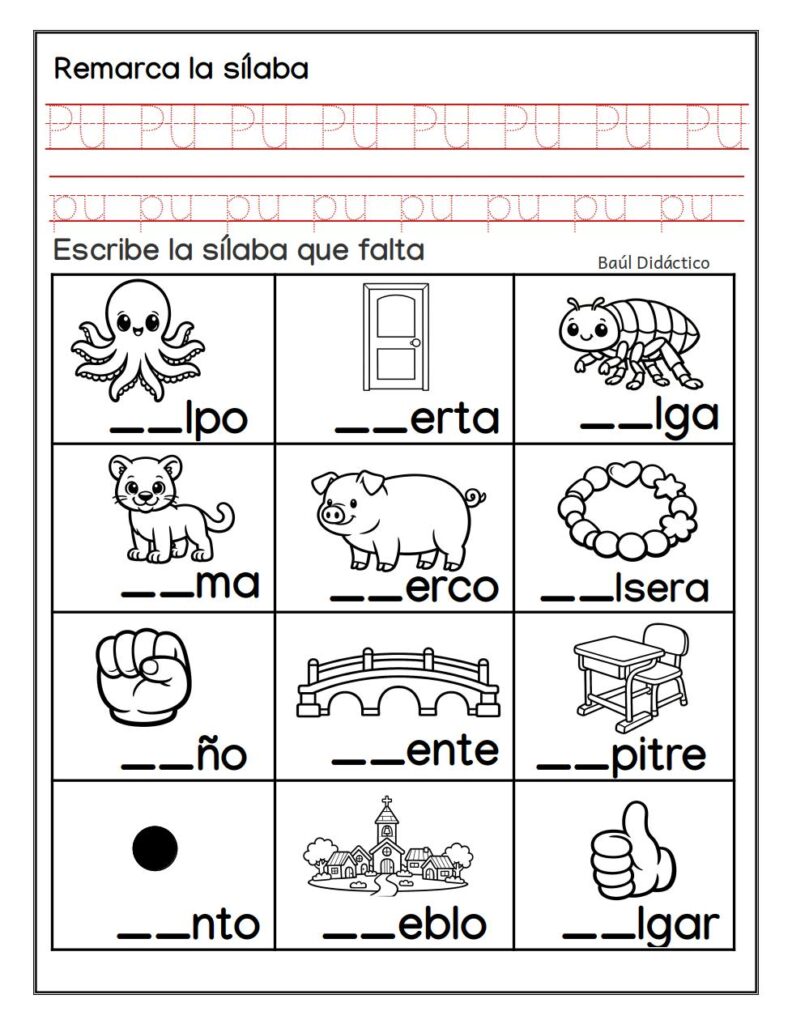 Palabras que comienzan con PU