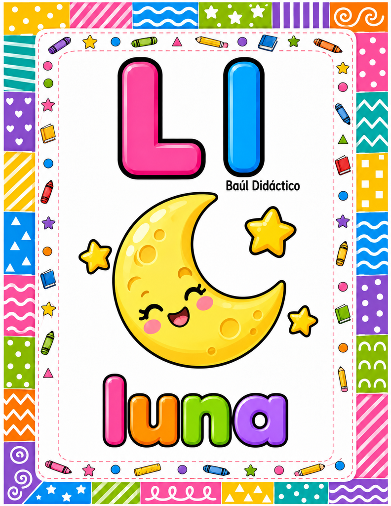 Abecedario ilustrado letra por letra