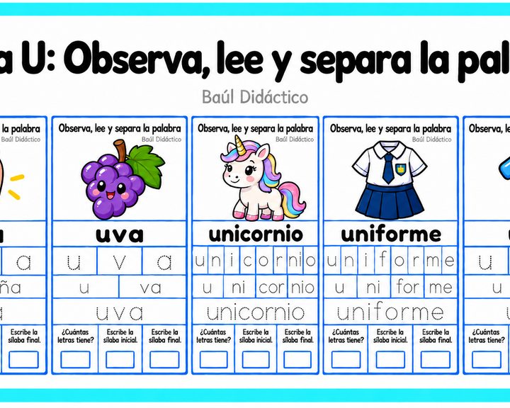 /home/lety/Downloads/Letra U: Observa, lee y separa la palabra