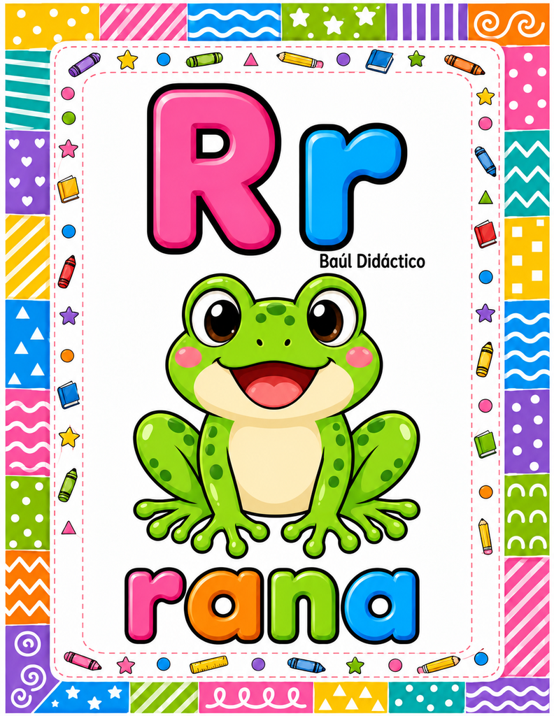 Abecedario ilustrado letra por letra